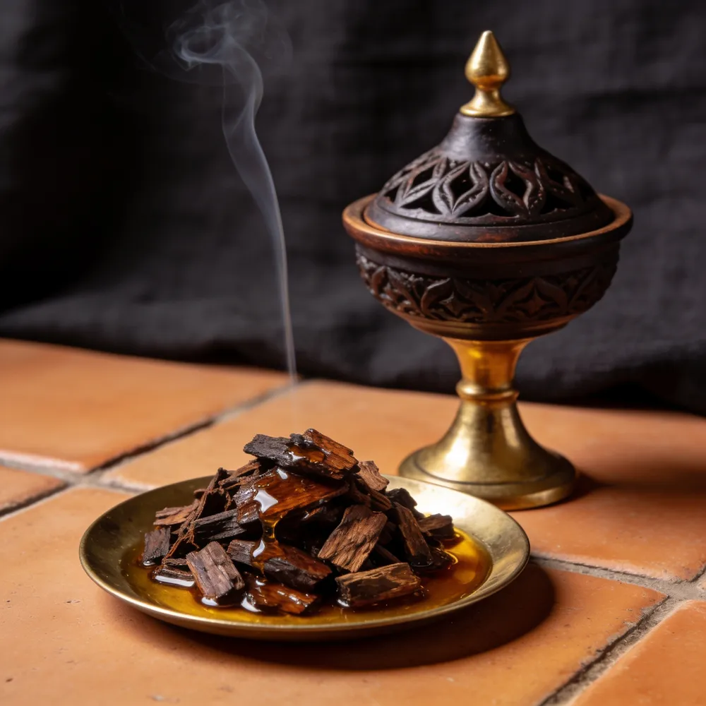 Illustration : Bakhour au oud en copeaux