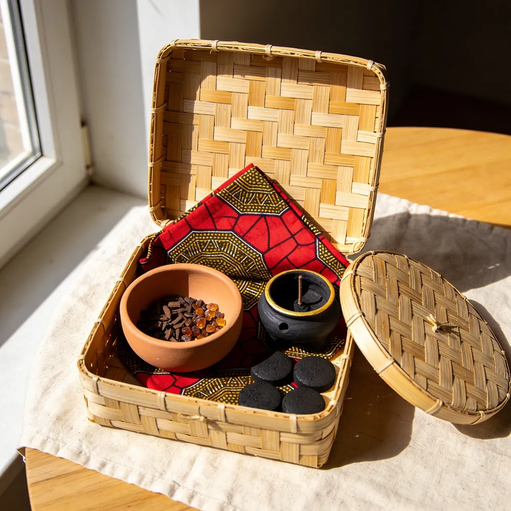 Illustration : Coffret thiouraye et encensoir